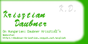 krisztian daubner business card